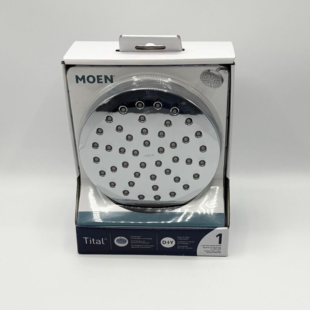 Moen Tital Immersion One Setting Full Coverage 6 Inch Rainshower - NIB Chrome Sh